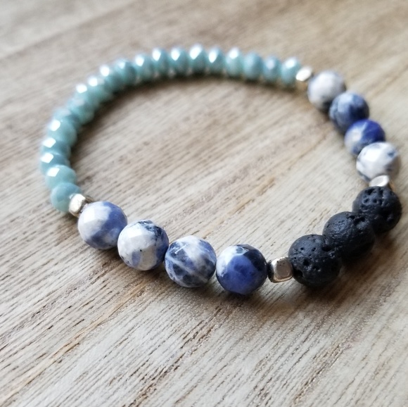 Jewelry - Sodalite + Lava Diffuser Bracelet